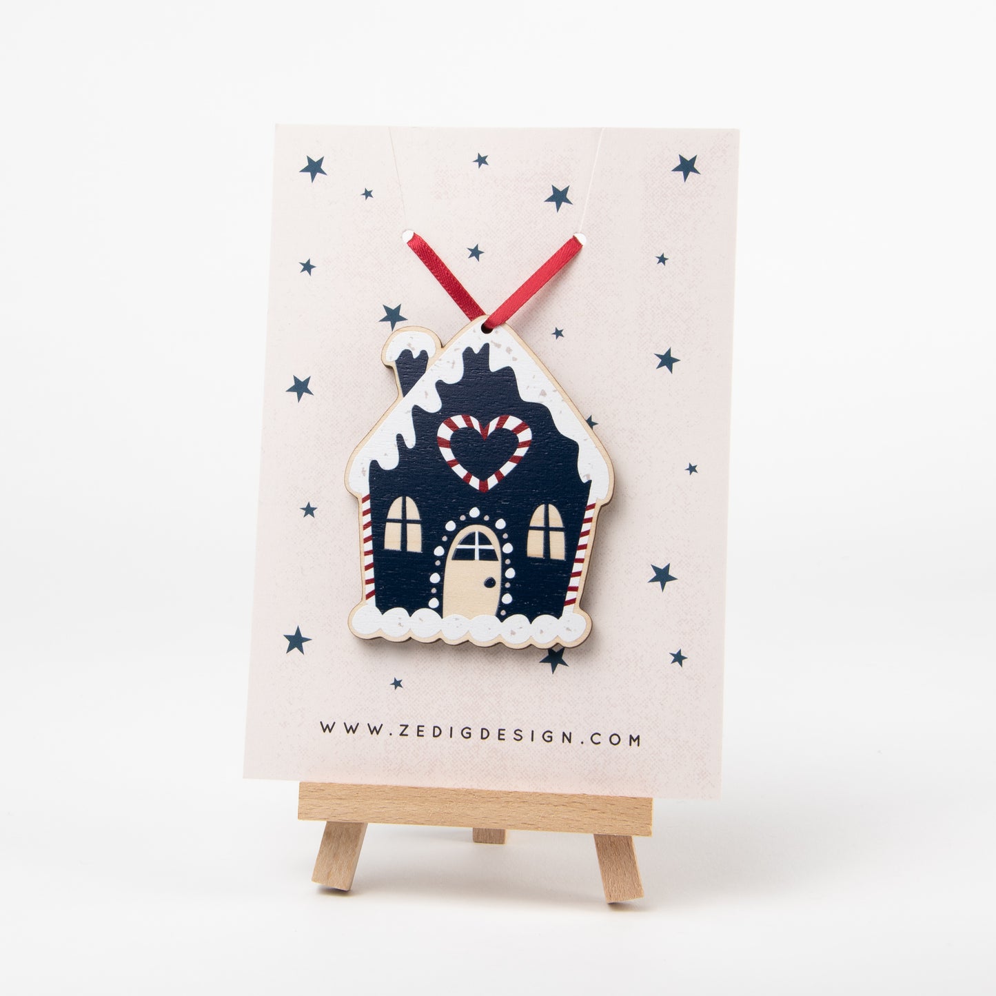 Gingerbread house wooden Christmas decoration