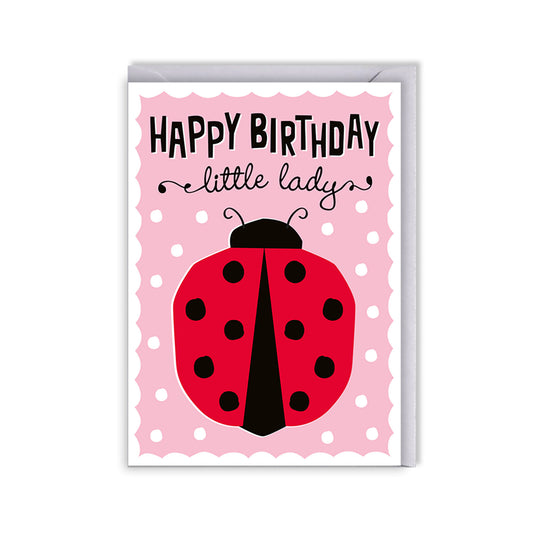 Kids' birthday card - ladybird