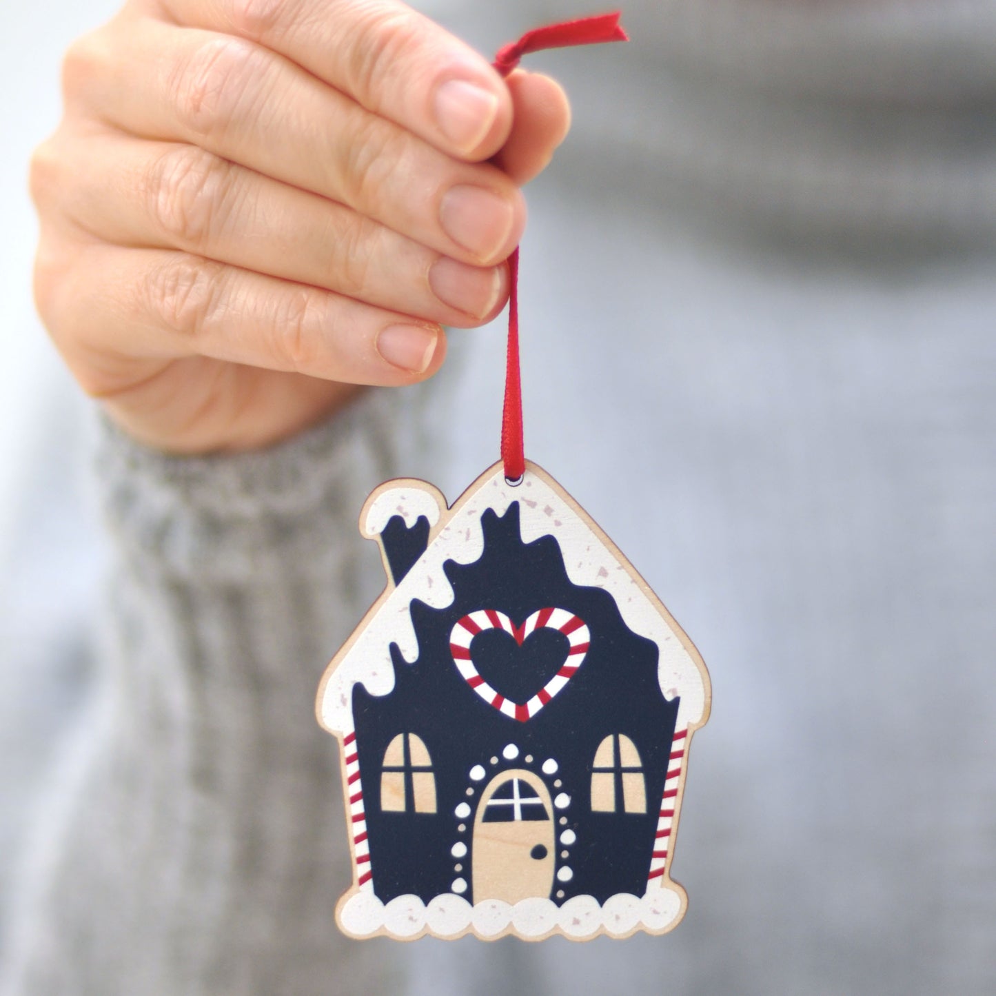Gingerbread house wooden Christmas decoration