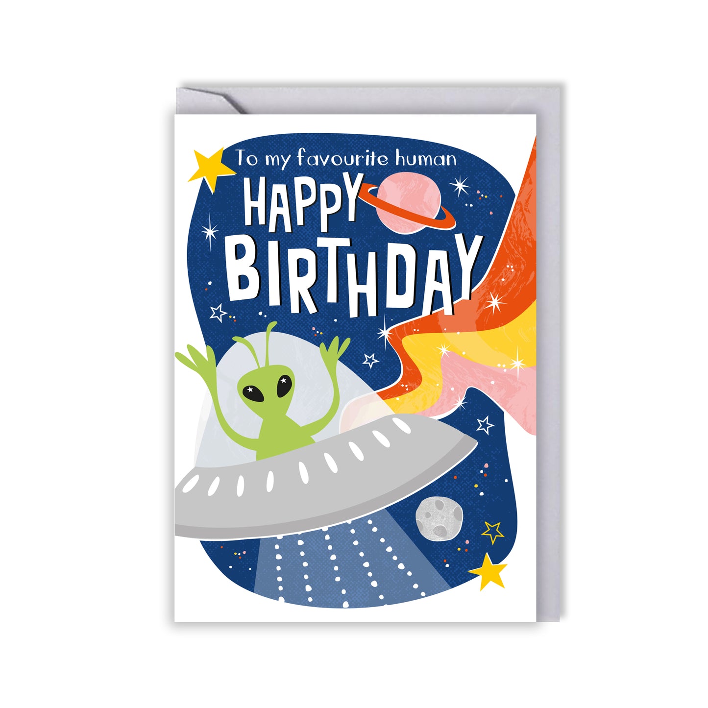 Kids' birthday card - alien