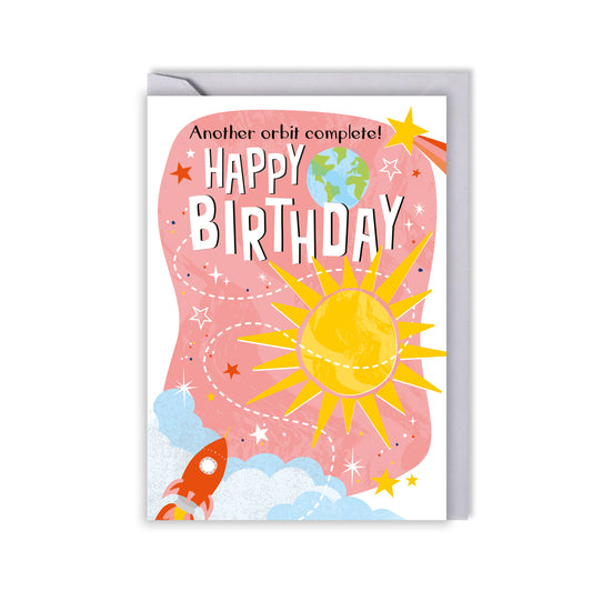 Kids' birthday card - another orbit