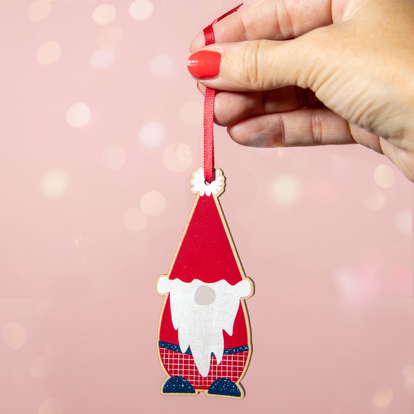 Wooden gnome Christmas decoration